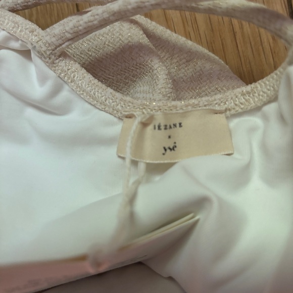 Sezane Cream One Piece Swimsuit Size 6 - Picture 6 of 9